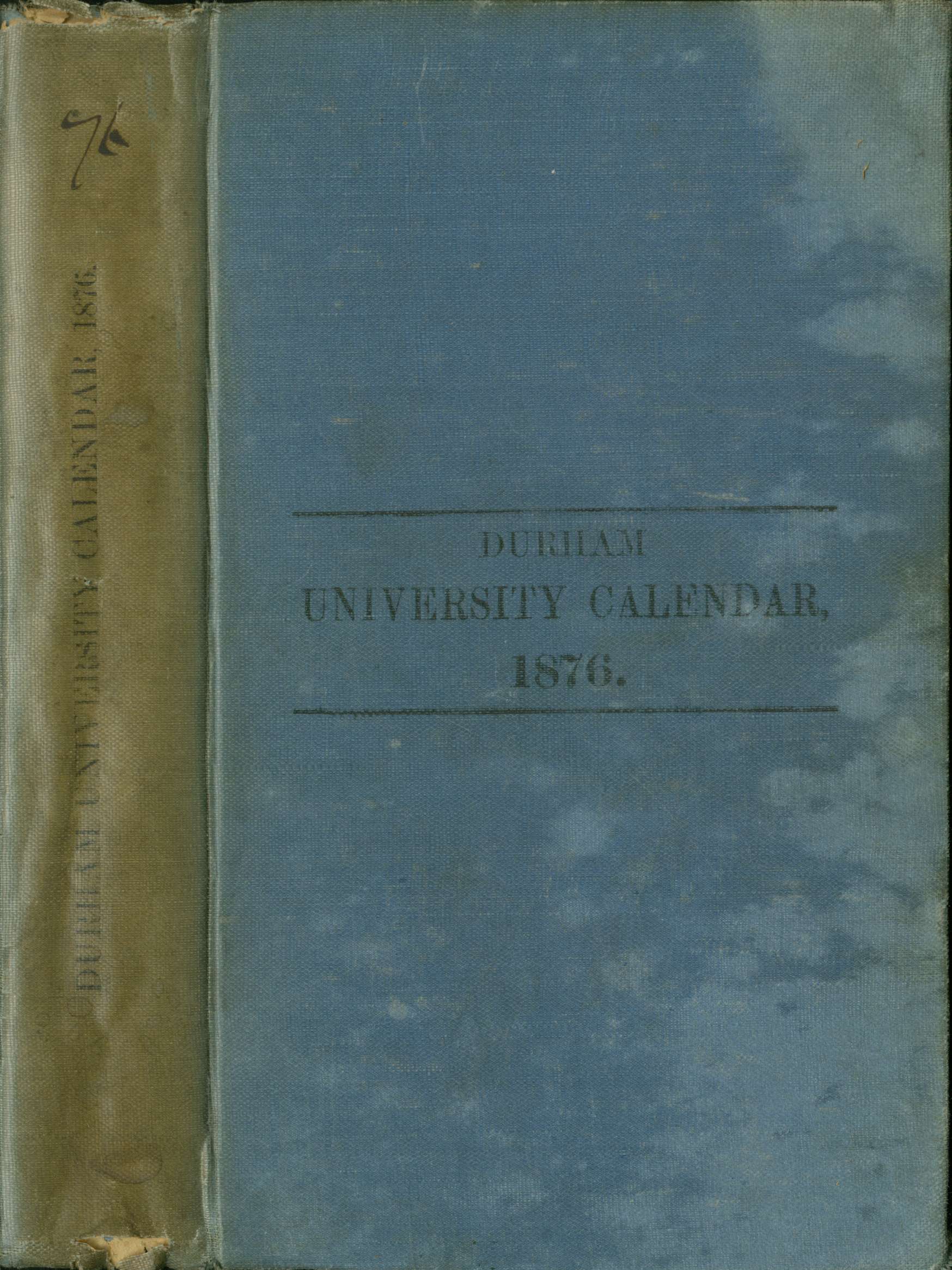 Durham University Calendar 1876